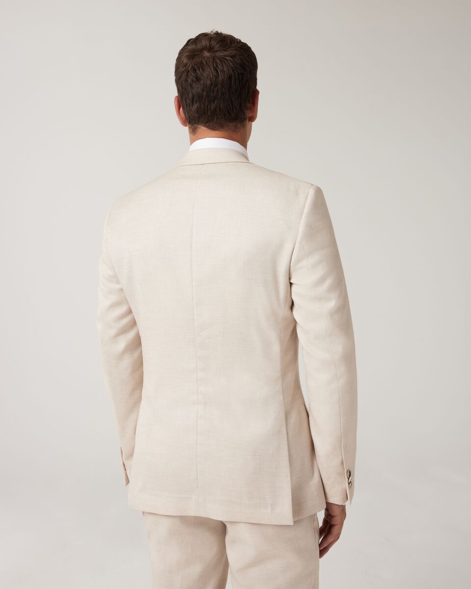 Regular Stretch Textured Tailored Jacket, Natural, hi-res
